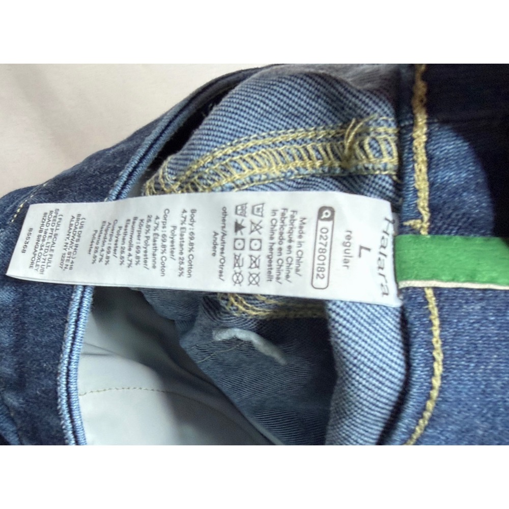 Halara Womens High Waisted Blue Straight Leg Denim Jeans Size Large Regular - Picture 4 of 4
